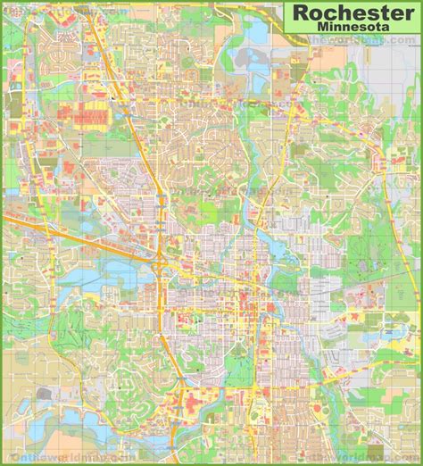 printable map of rochester mn.